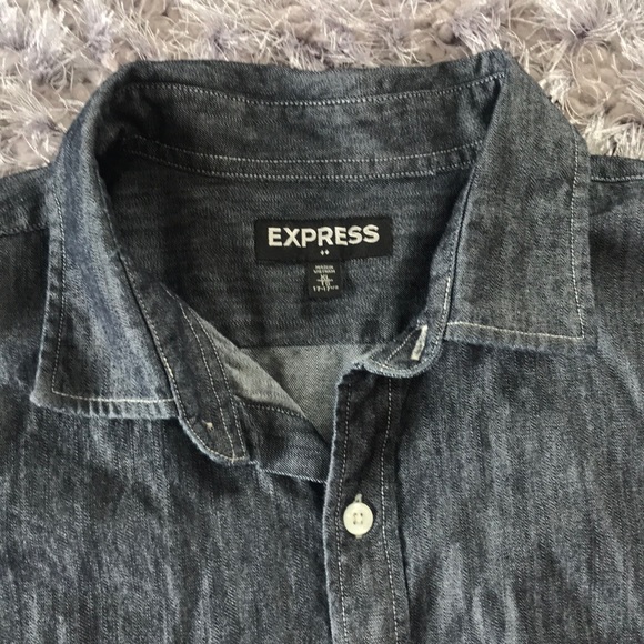 Mens XL Express denim looking shirt - Picture 4 of 7